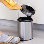 Lixeira 8l Cozinha Banheiro Inox Pedal Multiuso