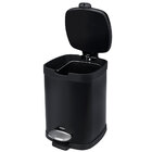 Lixeira Aço Carbono Pedal E Cesto 6 L Frame Preto Brinox