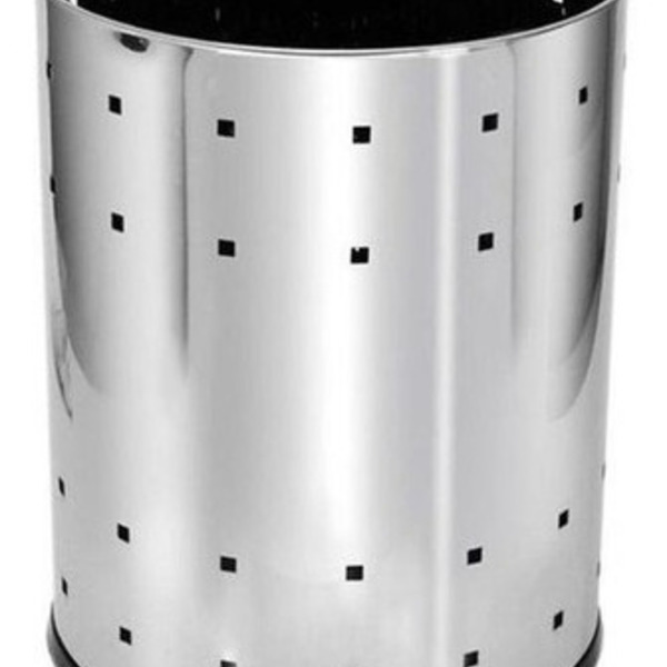 Lixeira Aço Inox Casa Ou Escritório 22 Litros Telada