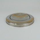 Lixeira Aço Inox Com Tampa Basculante Meia Esfera 30 Litros I