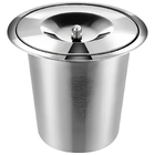 Lixeira As Pia Cozinha Embutir Em Inox Não Enferruja 3l