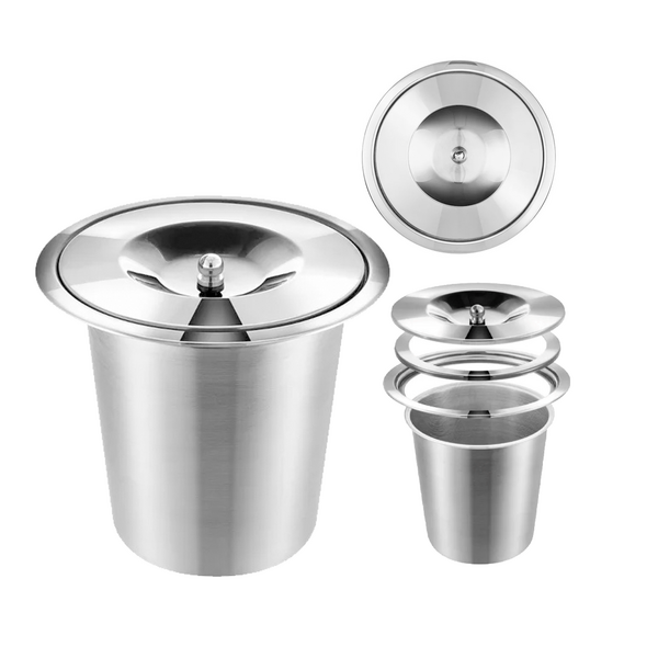 Lixeira As Pia Cozinha Embutir Em Inox Não Enferruja 8l