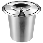 Lixeira As Pia Cozinha Embutir Em Inox Não Enferruja 8l