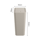 Lixeira Astra Ltc2 Com Tampa Click 8l Retangular Argila