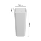 Lixeira Astra Ltc2 Com Tampa Click 8l Retangular Branco