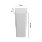 Lixeira Astra Ltc2 Com Tampa Click 8l Retangular Branco