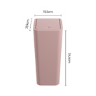 Lixeira Astra Ltc2 Com Tampa Click 8l Retangular Rose
