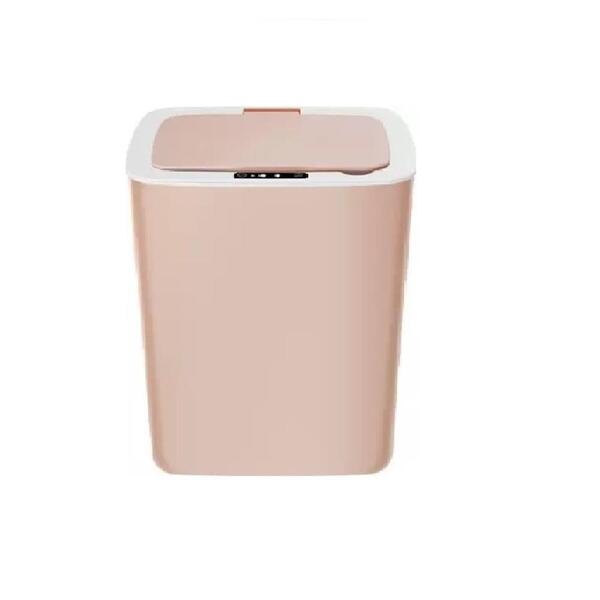 Lixeira Automatica 14 Litros Rosa Cesto Lixo Inteligente Com