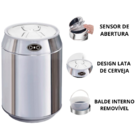 Lixeira Automática Inox Lata De Cerveja 2 Litros Com Sensor -