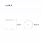 Lixeira Azul com Furo 20 x 20cm