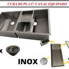 Lixeira Bancada Cozinha Gourmet Embutida 05 Litros Inox 30