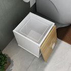 Lixeira Banheiro Cesto Cozinha Luxo Mdf - Fabribam Branco/car