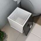 Lixeira Banheiro Cesto Cozinha Luxo Mdf - Fabribam Branco/pre