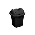 Lixeira Basculante 10l Plástico Preto Plasvale
