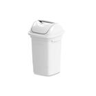 Lixeira Basculante 14l Plástico Branco Plasvale
