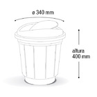 Lixeira Basculante 20 Litros Azul