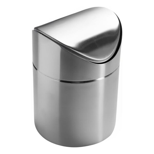 Lixeira Basculante De Pia Em Aço Inox Escovado 470ml - Wp Con