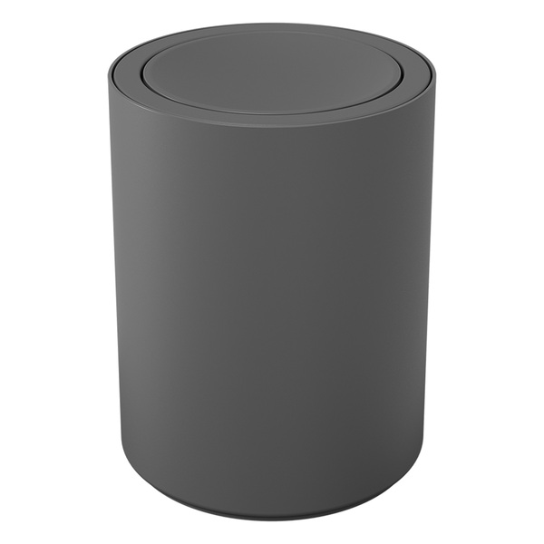Lixeira Basculante para Banheiro 1L Plástico Cinza Coza
