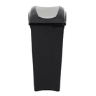 Lixeira Basculante Plástico Preto Slim 70L Sanremo