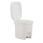 Lixeira Basic Compact Em Polipropileno Branco Com Haste Em Ac