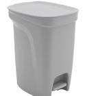 Lixeira Basic Compact Em Polipropileno Cinza Com Haste Em Aco