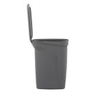 Lixeira Basic Compact Em Polipropileno Cinza Com Haste Em Aco
