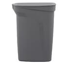Lixeira Basic Compact Em Polipropileno Cinza Com Haste Em Aco