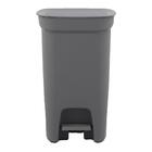 Lixeira Basic Compact Em Polipropileno Cinza Com Haste Em Aco