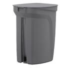 Lixeira Basic Compact Em Polipropileno Cinza Com Haste Em Aco