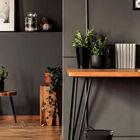 Lixeira Basic Compact Em Polipropileno Preto Com Haste Em Aco