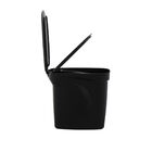 Lixeira Basic Compact Em Polipropileno Preto Com Haste Em Aco