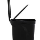 Lixeira Basic Compact Em Polipropileno Preto Com Haste Em Aco