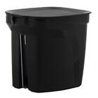 Lixeira Basic Compact Em Polipropileno Preto Com Haste Em Aco