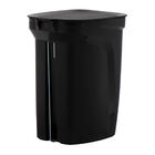 Lixeira Basic Compact Em Polipropileno Preto Com Haste Em Aco