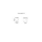 Lixeira Basic Compact Em Polipropileno Preto Com Haste Em Aco