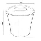 Lixeira Bellart 6 Litros Várias Cores - Durin - Vermelho