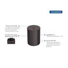 Lixeira Black Matte 5l Inox - Tramontina