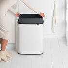 Lixeira Bo Touch Bin Em Aço 60 Litros Brabantia Branca