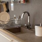 Lixeira Branca 3 Litros Banheiro Multiuso Forma Inox