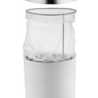 Lixeira Branca 5 Litros Com Aro Interno Para Sacola Forma