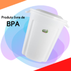 Lixeira Branca 62 Litros Plasvale