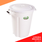 Lixeira Branca 62 Litros Plasvale
