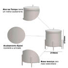 Lixeira Branca Cesto Banheiro 6 Litros Alumínio Suspensa Cons