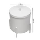 Lixeira Branca Cesto Banheiro 6 Litros Alumínio Suspensa Cons