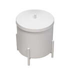 Lixeira Branca Cesto Banheiro 6 Litros Alumínio Suspensa Cons