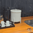 Lixeira Branca Cesto Banheiro 6 Litros Alumínio Suspensa Cozi