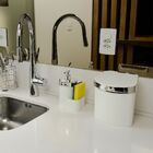 Lixeira Branca Compacta Para Pia Cozinha Escritório 2 5 Litro