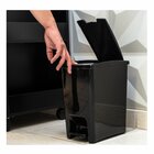 Lixeira C/ Pedal Tampa Click Dupla Abertura Preta 10l Astra