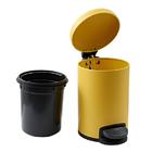 Lixeira c/Pedal 3L Amarela Easy Sensea