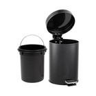 Lixeira c/Pedal 3L Preto Happy Sensea